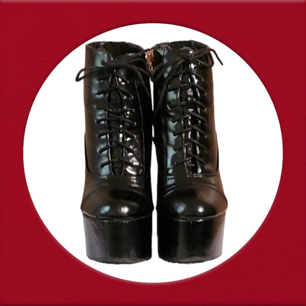 Source Unknown Black Platform Shoes - image 3